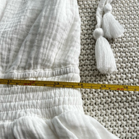 Musette Off White Halter Mini Sundress for Weddings - Picture 4 of 14